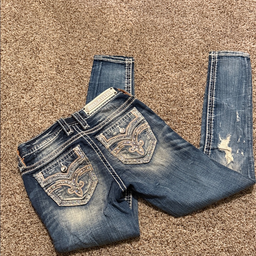 Rock Revival Blue wash ripped Women's Jeans